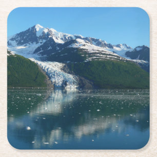 Dessous De Verre Carré College Fjord II Belle photographie de l'Alaska