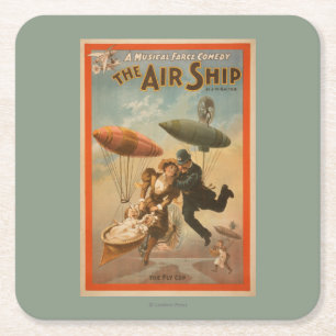 Dessous De Verre Carré Comédie de farce musicale, le théâtre 2 de bateau