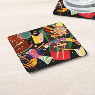 Dessous De Verre Carré Composition X Biomorphie Abstraction - Kandinsky