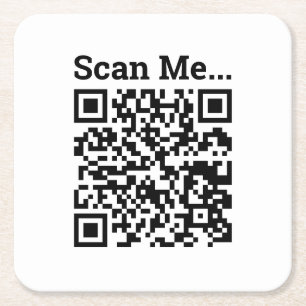 Dessous De Verre Carré Conception de code QR