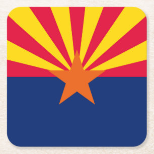 Dessous De Verre Carré Conception de drapeau d'état de l'Arizona