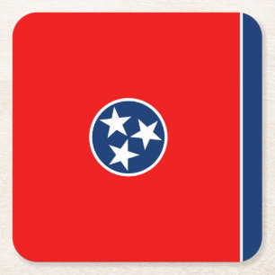 Dessous De Verre Carré Conception de drapeau d'état du Tennessee