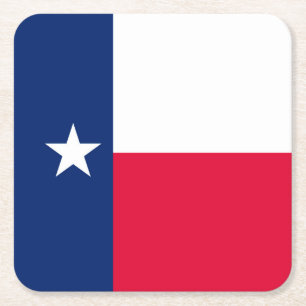 Dessous De Verre Carré Conception de drapeau d'état du Texas