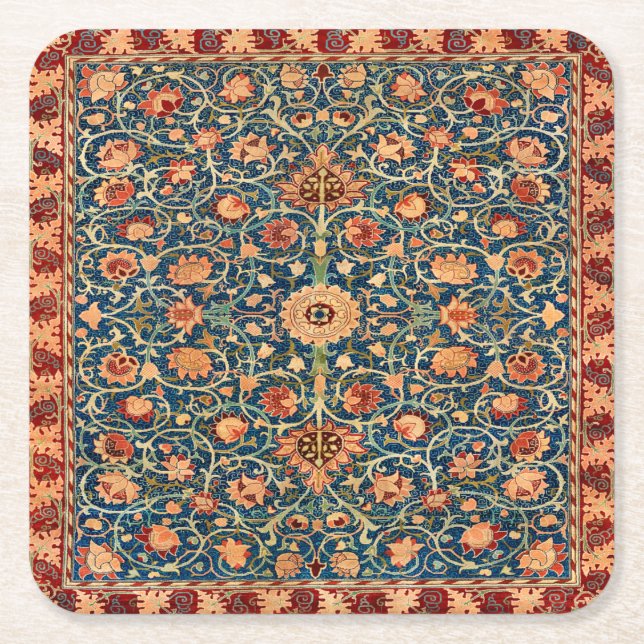 Dessous De Verre Carré Conception de tapis persan (Devant)