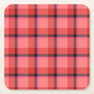 Dessous De Verre Carré Conception de tartan