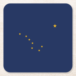 Dessous De Verre Carré Conception du drapeau de l'État de l'Alaska