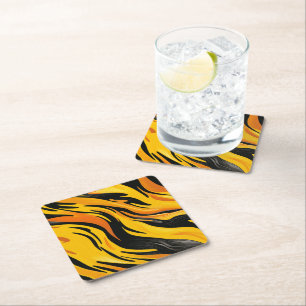 Dessous De Verre Carré Conception par bandes