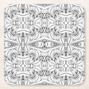 Dessous De Verre Carré Conception tribale inspirée