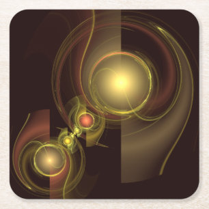 Dessous De Verre Carré Connexion intime Art Abstrait