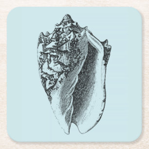 Dessous De Verre Carré Conque Shell d'Aqua