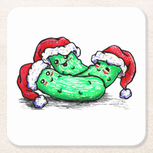 Dessous De Verre Carré Conserves au vinaigre de Noël