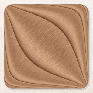 Dessous De Verre Carré Contour cuivre