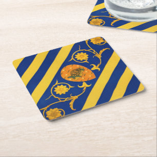 Dessous De Verre Carré Contrada della Tartuca (Tortoise) Palio di Siena