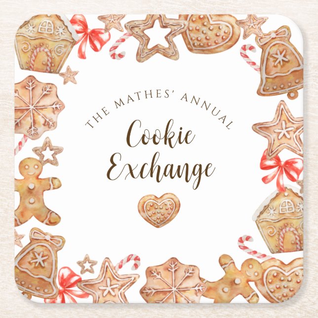 Dessous De Verre Carré Cookie Exchange Holiday Party (Devant)