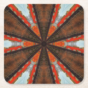 Dessous De Verre Carré Cool Kaleidoscope Vue de l'industrie