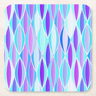 Dessous De Verre Carré Copie de ruban de la moitié du siècle - violette