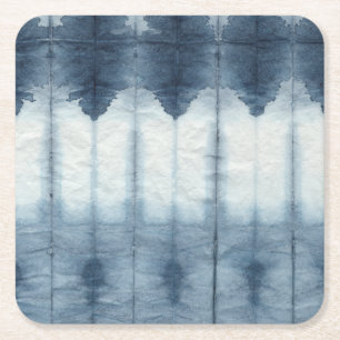 Dessous De Verre Carré Copie de Shibori Indigio