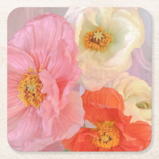 Dessous De Verre Carré Coquelicots
