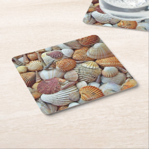 Dessous De Verre Carré Coquillages