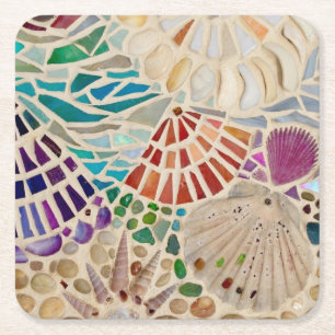 Dessous De Verre Carré Coquillages décoratifs