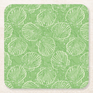 Dessous De Verre Carré Coquillages d'ensemble