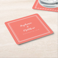Coral Mariage Simple minimaliste mariée et chambre