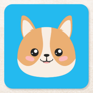 Dessous De Verre Carré Corgi