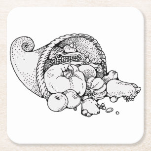 Dessous De Verre Carré cornucopia