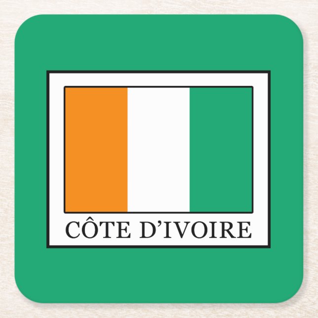 Dessous De Verre Carré Côte d'Ivoire (Devant)