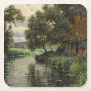 Dessous De Verre Carré Cottage dans la vallée de la Risle (Normandie, Fra