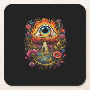 Dessous De Verre Carré Cottagecore Esthétique Champignon Goblincore Simpl
