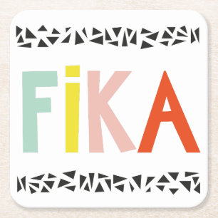 Dessous De Verre Carré Couleurs Fika Noir