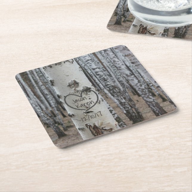 Dessous De Verre Carré Country Rustic Carved (Incliné)