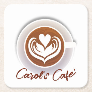 Dessous De Verre Carré Coupe Latte Coffee