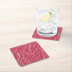 Dessous De Verre Carré Courbes d'esquisse