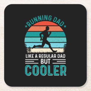 Dessous De Verre Carré Courir papa