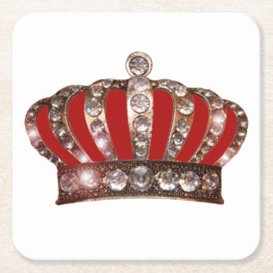 Dessous De Verre Carré "Couronne royale"