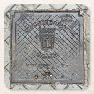 Dessous De Verre Carré Couverture utilitaire Madrid, Espagne - Dessous de