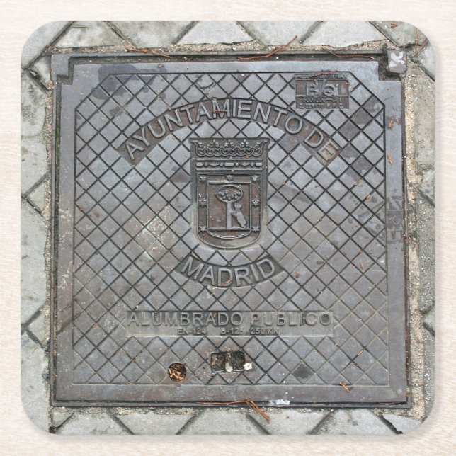 Dessous De Verre Carré Couverture utilitaire Madrid, Espagne - Dessous de (Devant)