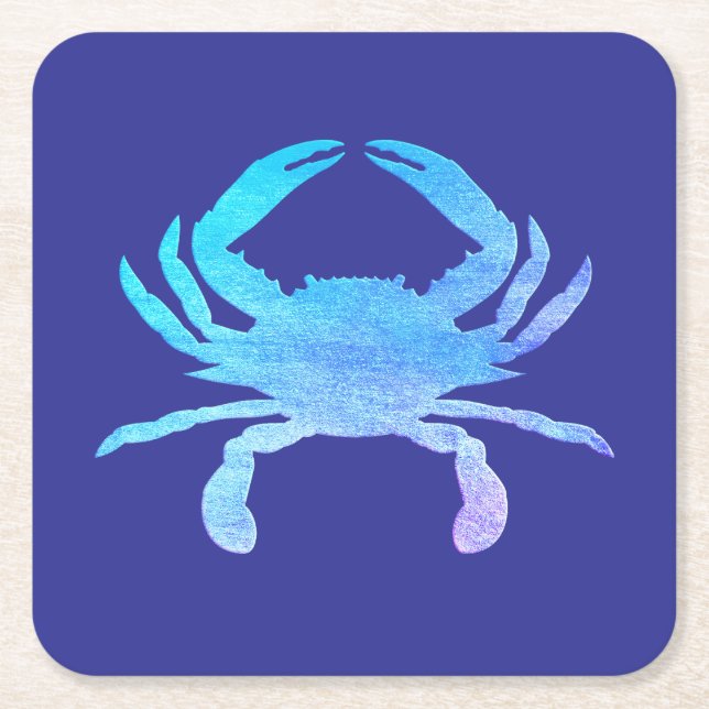 Dessous De Verre Carré Crabe bleu (Devant)