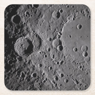 Dessous De Verre Carré Cratères lunaires Artemis II