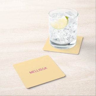 Dessous De Verre Carré Cream minimalist custom name