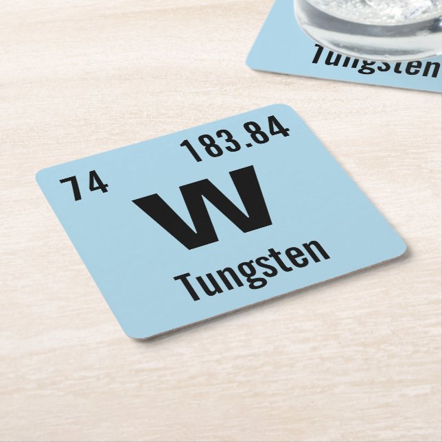 Dessous De Verre Carré Créer votre propre élément de chimie (Incliné)