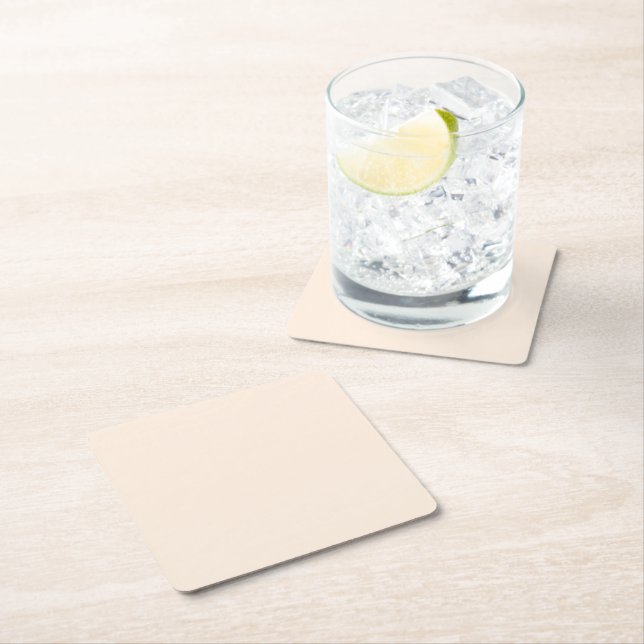 Dessous De Verre Carré Crème délicate populaire. (En situation)