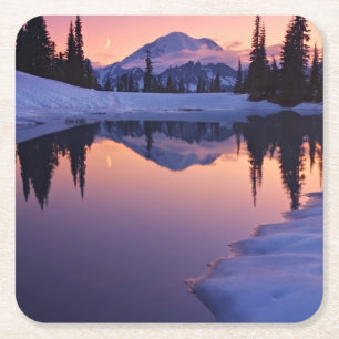 Dessous De Verre Carré Crépuscule, Tarn et croissant de lune