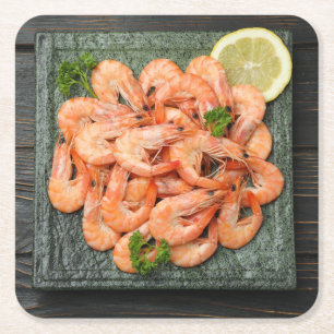 Dessous De Verre Carré Crevettes