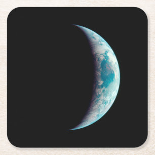 Dessous De Verre Carré croissant planète terre science espace univers gee
