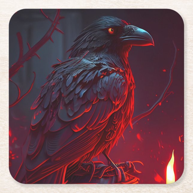 Dessous De Verre Carré Crow (Devant)