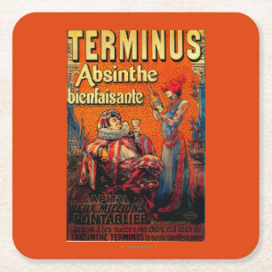 Dessous De Verre Carré Cru PosterEurope d'absinthe de terminus