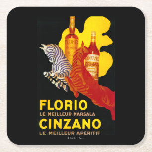 Dessous De Verre Carré Cru PosterEurope de Florio Cinzano
